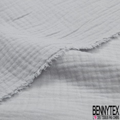 Coton double gaze uni céladon français