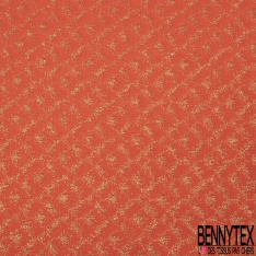Polyamide élasthanne lingerie motif losange abstrait gaufré ombre bleue lurex or