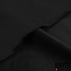 Velours coton 500 raies élasthanne corbeau