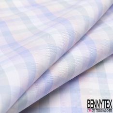 Coton Tissé Teint petit carreaux Couleur bordeaux noire et blanc cassé
