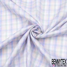 Coton Tissé Teint petit carreaux Couleur bordeaux noire et blanc cassé