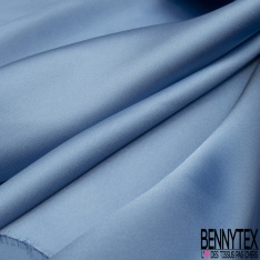 Drap satin élasthanne lourd touché soie céruleum