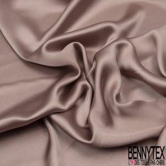Drap satin élasthanne lourd touché soie fumée rose