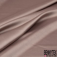 Drap satin élasthanne lourd touché soie fumée rose