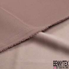 Drap satin élasthanne lourd touché soie fumée rose