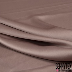 Drap satin élasthanne lourd touché soie fumée rose
