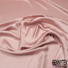 Drap satin élasthanne lourd touché soie vieux rose