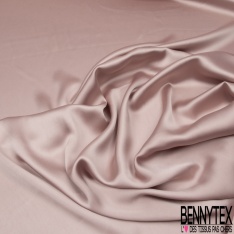 Drap satin élasthanne lourd touché soie rose poudré