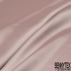 Drap satin élasthanne lourd touché soie rose poudré