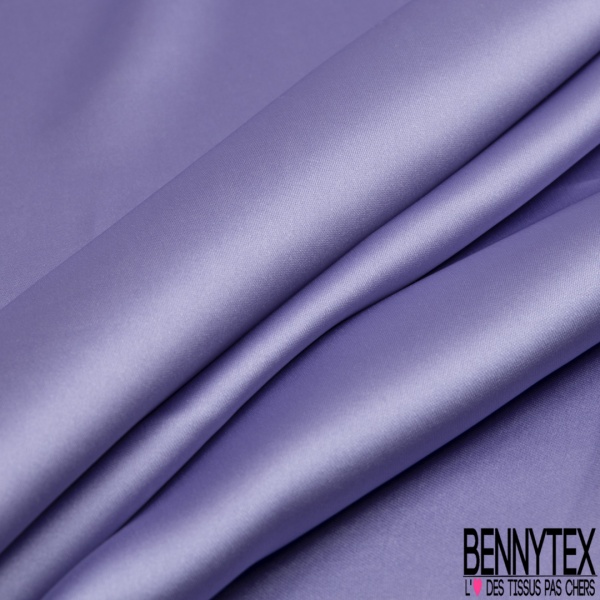 Drap satin élasthanne lourd touché soie lavande