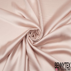 Drap satin élasthanne lourd touché soie rose de nuage