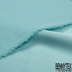 Drap satin élasthanne lourd touché soie ciel d'aqua