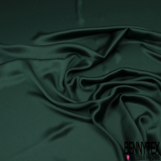 Drap satin élasthanne lourd touché soie vert anglais