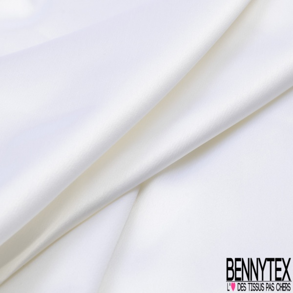 Crêpe caddy viscose luxe élasthanne blanc discret