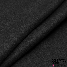 Drap de polylaine costume fin élasthanne satiné uni bleu nuit