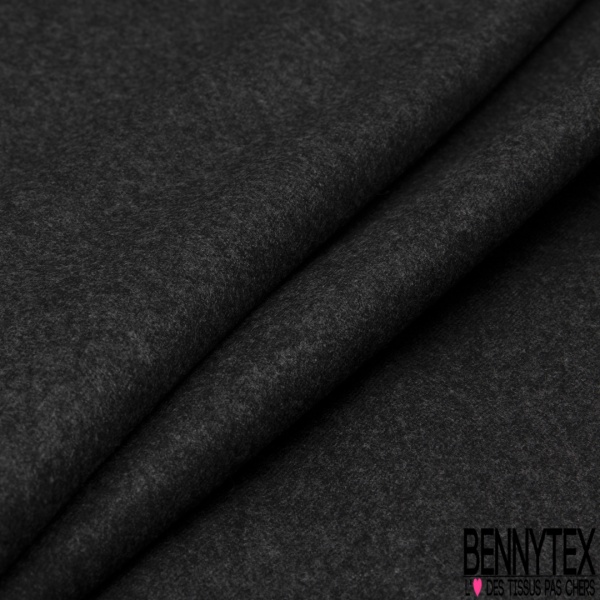 Drap de polylaine costume fin élasthanne satiné uni bleu nuit