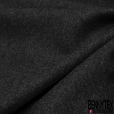Drap de polylaine costume fin élasthanne satiné uni bleu nuit