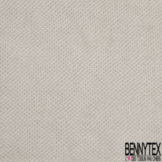 Molleton bouclette polyamide coton petite laize uni chanvre