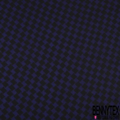 Satinette polyester imprimé amérindien sinusoïde ton violet vert citron vert givré pastel