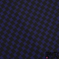 Satinette polyester imprimé amérindien sinusoïde ton violet vert citron vert givré pastel