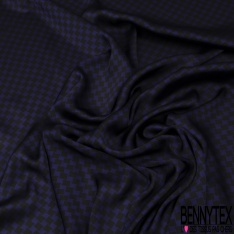 Satinette polyester imprimé amérindien sinusoïde ton violet vert citron vert givré pastel