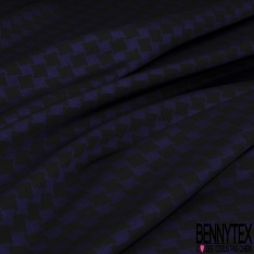Satinette polyester imprimé amérindien sinusoïde ton violet vert citron vert givré pastel