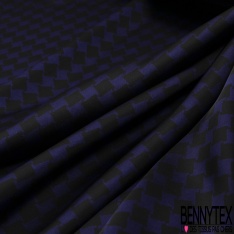 Satinette polyester imprimé amérindien sinusoïde ton violet vert citron vert givré pastel