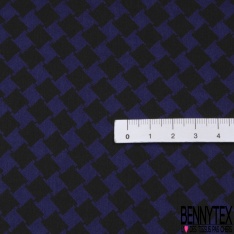 Satinette polyester imprimé amérindien sinusoïde ton violet vert citron vert givré pastel