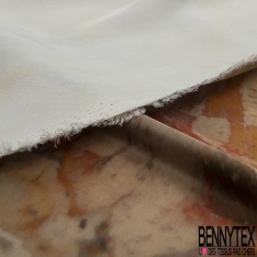 Satin polyester imprimé cachemire Bollywood multicolore fond fantaisie à effet