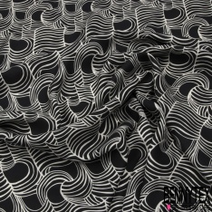 Satin Viscose imprimé mue de serpent coloris naturel