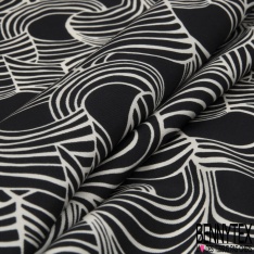 Satin Viscose imprimé mue de serpent coloris naturel