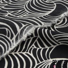 Satin Viscose imprimé mue de serpent coloris naturel