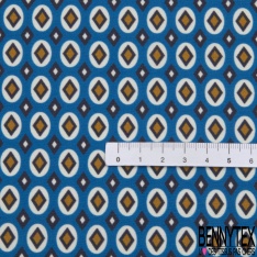 Fibranne Viscose imprimé multitâche multicolore fond marine