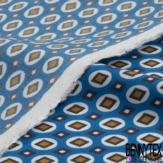Fibranne Viscose imprimé multitâche multicolore fond marine