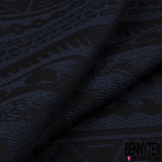 Coupon 3m coton natté chevron en biais noir olive kaki mordoré chocolat blanc cassé
