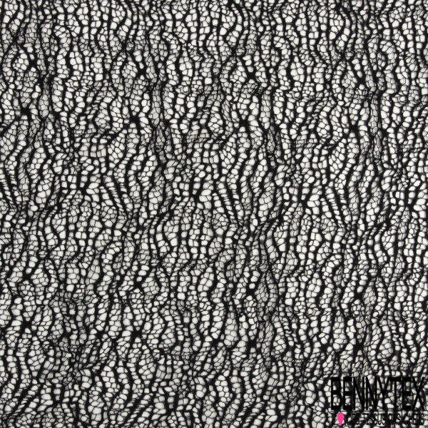 Guipure coton polyester effet toile d'araignée blanc cassé