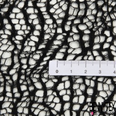 Guipure coton polyester effet toile d'araignée blanc cassé
