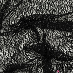 Guipure coton polyester effet toile d'araignée blanc cassé