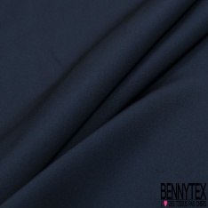 Crêpe drap de soie uni bleu insigne