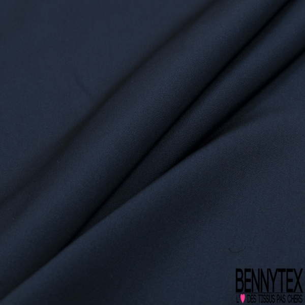 Crêpe drap de soie uni bleu insigne