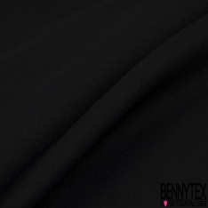 Velours de laine uni noir animal