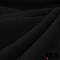 Velours de laine uni noir animal