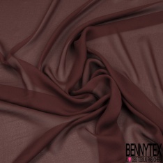Crêpe mousseline georgette de soie uni prune