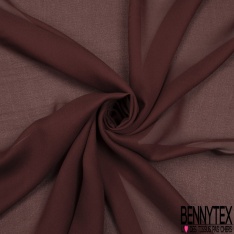 Crêpe mousseline georgette de soie uni prune