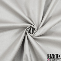 Gabardine de coton élasthanne laquée paillette taupe ton sur ton