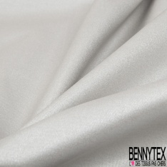 Gabardine de coton élasthanne laquée paillette taupe ton sur ton