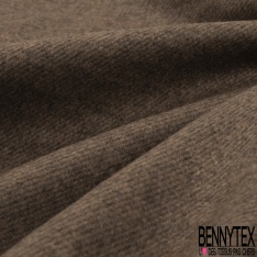 Sergé de laine grattée bicolore noir sable