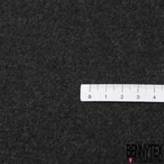 Sergé de laine gris anthracite chiné