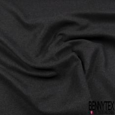 Sergé de laine gris anthracite chiné