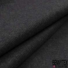 Sergé de laine gris anthracite chiné